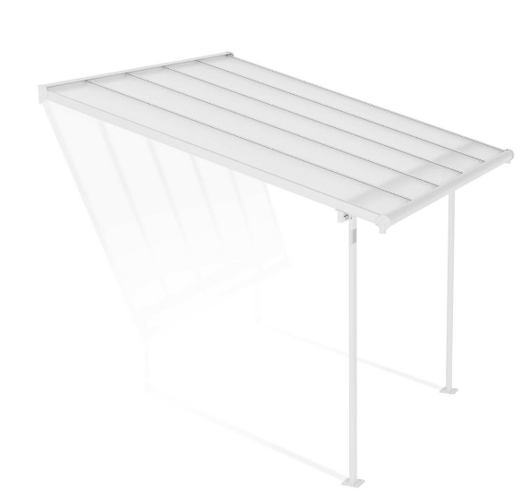 Sierra 10 ft. x 10 ft. Patio Cover Kit - White, Clear Twin wall