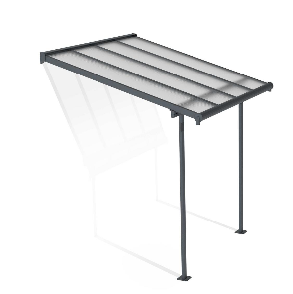 Sierra 7 ft. x 7 ft. Patio Cover Kit x 7 ft. - White, Clear Twin wall