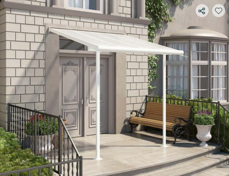 Sierra 7 ft. x 7 ft. Patio Cover Kit x 7 ft. - White, Clear Twin wall