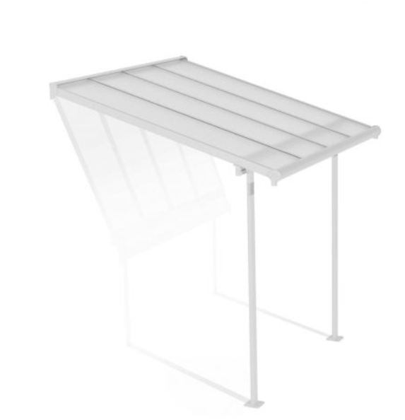 Sierra 7 ft. x 7 ft. Patio Cover Kit x 7 ft. - White, Clear Twin wall