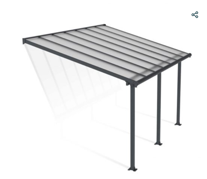 Olympia 10 ft. x 20 ft. Patio Cover Kit - White, Clear Multi wall