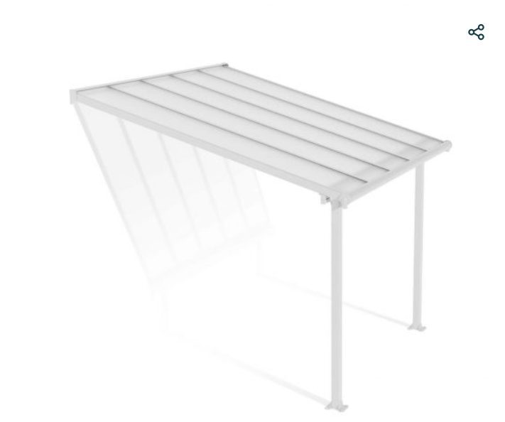 Olympia 10 ft. x 10 ft. Patio Cover Kit - White, Clear Twin wall