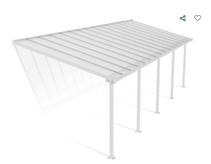Olympia 10 ft. x 30 ft.Patio Cover Kit - Grey, Clear Twin wall