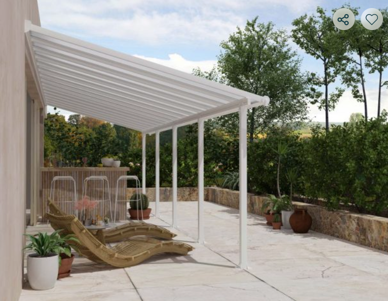 Olympia 10 ft. x 30 ft.Patio Cover Kit - Grey, Clear Twin wall