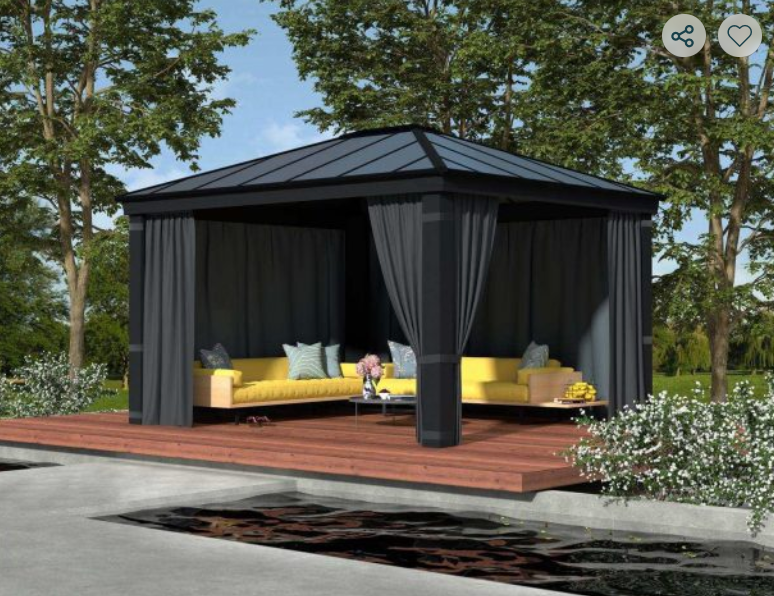 Curtain Set For Square Gazebos