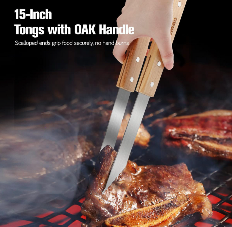 Grill Accessories BBQ Tools Set, 10 Pieces Stainless Steel Grilling Kits