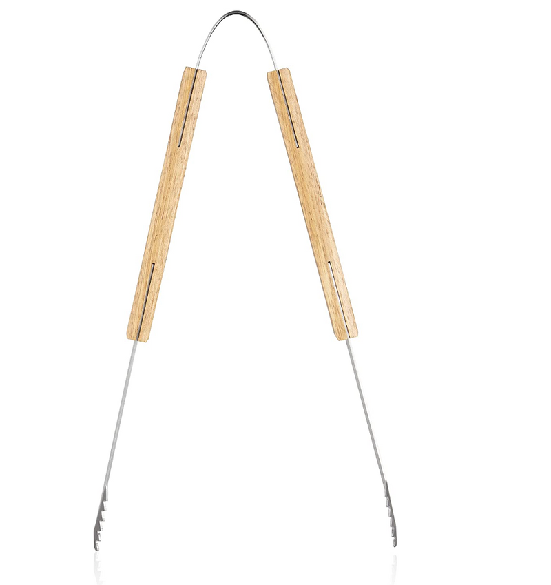 Tower T932005 4 Piece BBQ Tools Set with Storage Box, Wooden Handles, Stainless Steel