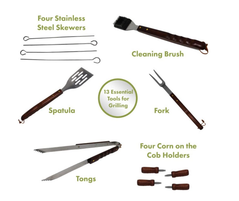 Cuisinart CGS-W13 Wooden Handle Tool Set (13-Piece), Black