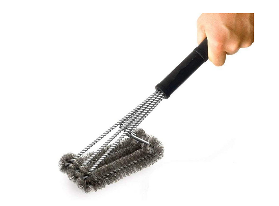 18" Triangle Metal BBQ Grill Cleaning Brush, Heavy Duty