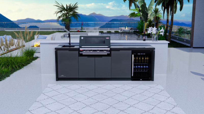Cabinex Classic Outdoor Kitchen With Signature S3000E 4 Burner BBQ Black