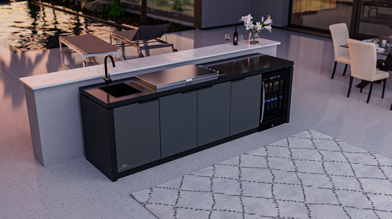 Cabinex Classic Outdoor Kitchen Proline Flat lid Built-In 6 Burner BBQ