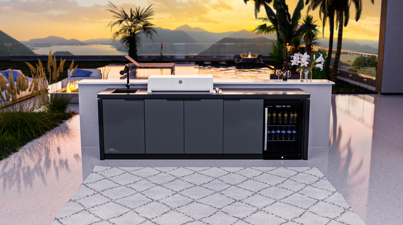 Cabinex Classic Outdoor Kitchen Proline Built-In 6 Burner BBQ Hood | 2.9Meters