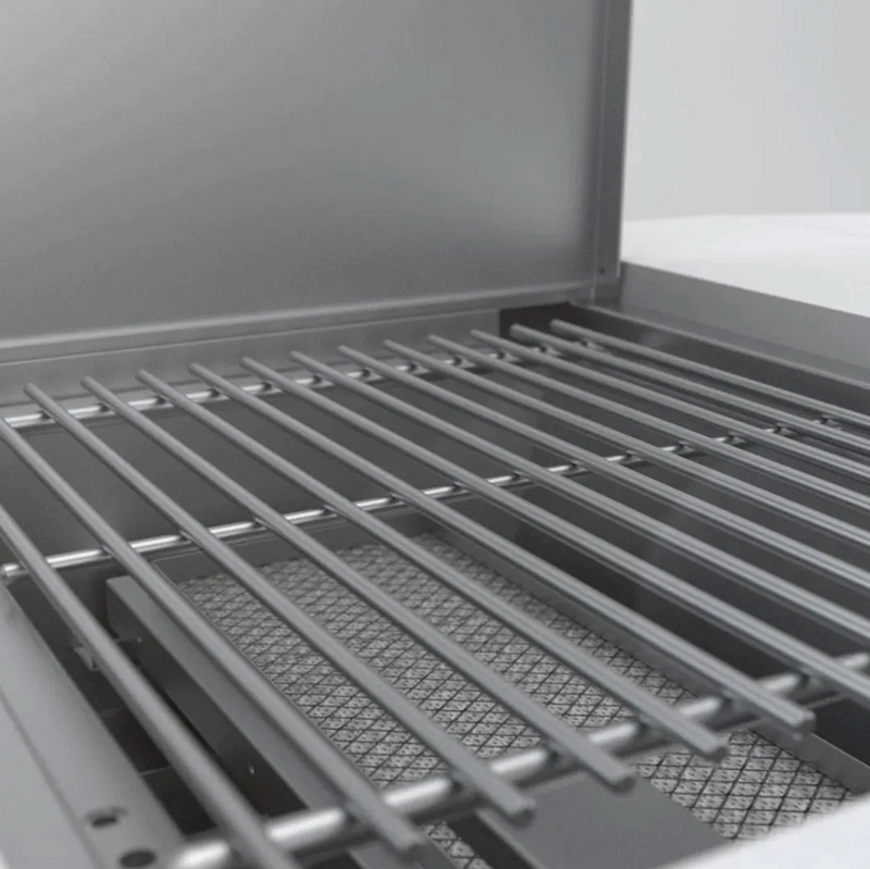 Mont Alpi Outdoor Kitchen Black, 6 Burner, Fridge, Sink and Weather Cover - 3.4m