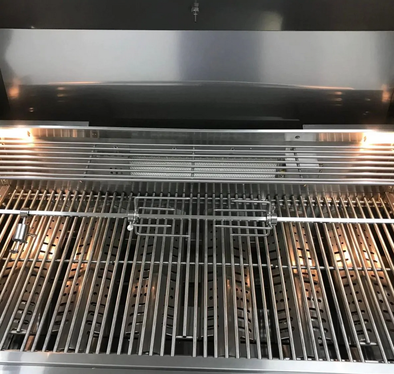 Mont Alpi Outdoor Kitchen Black, 6 Burner, Fridge, Sink and Weather Cover - 3.4m