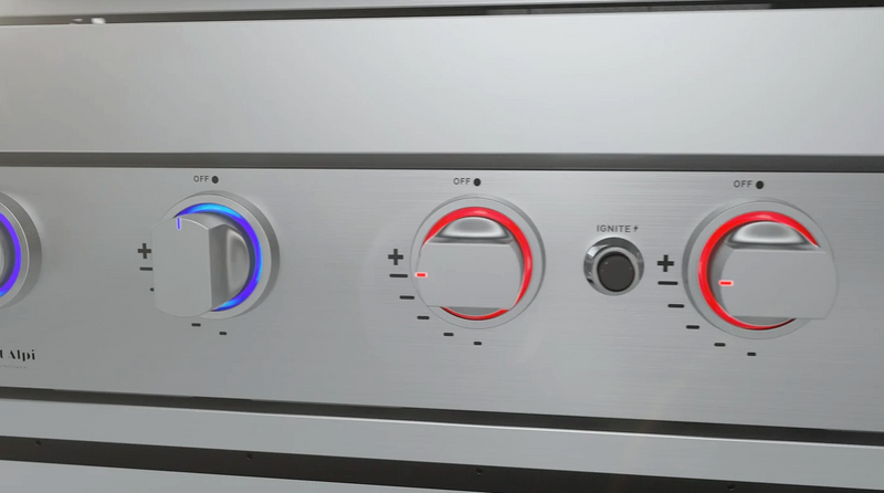 Mont Alpi L Shape Outdoor kitchen 6-burner Deluxe Island + Fridge + Weather Cover - 2.4M