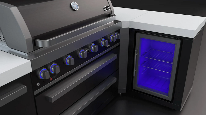 Mont Alpi Outdoor kitchen Black, Fridge and Weather Cover - 2.4m