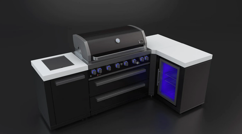 Mont Alpi Outdoor kitchen Black, Fridge and Weather Cover - 2.4m