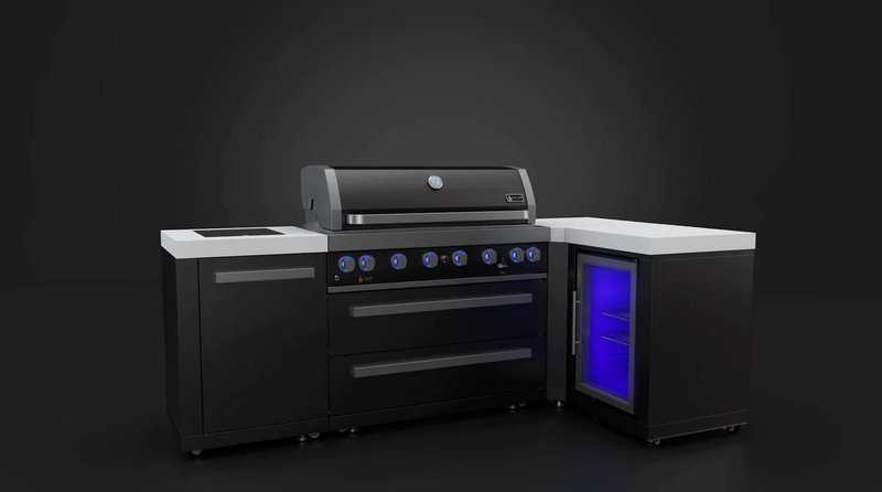 Mont Alpi Outdoor kitchen Black, Fridge and Weather Cover - 2.4m