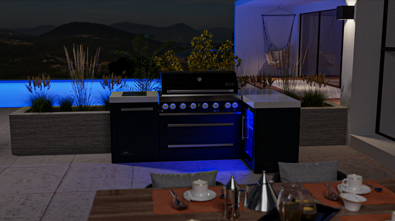 Mont Alpi Outdoor kitchen Black, Fridge and Weather Cover - 2.4m