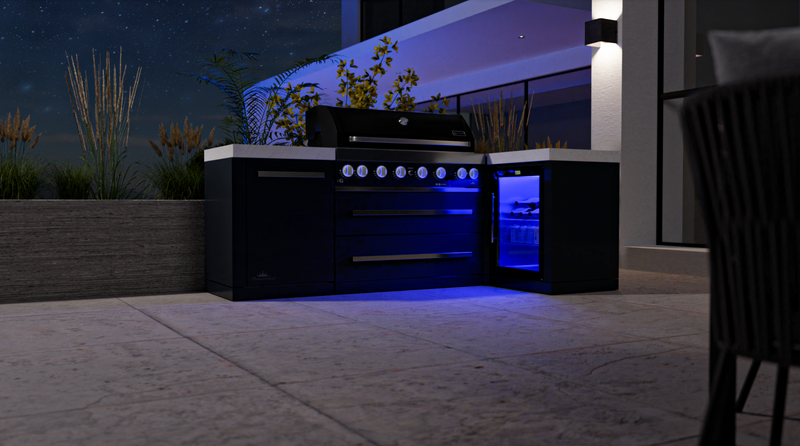 Mont Alpi Outdoor kitchen Black, Fridge and Weather Cover - 2.4m