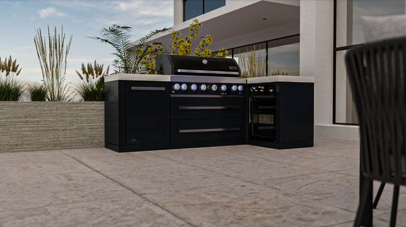 Mont Alpi Outdoor kitchen Black, Fridge and Weather Cover - 2.4m