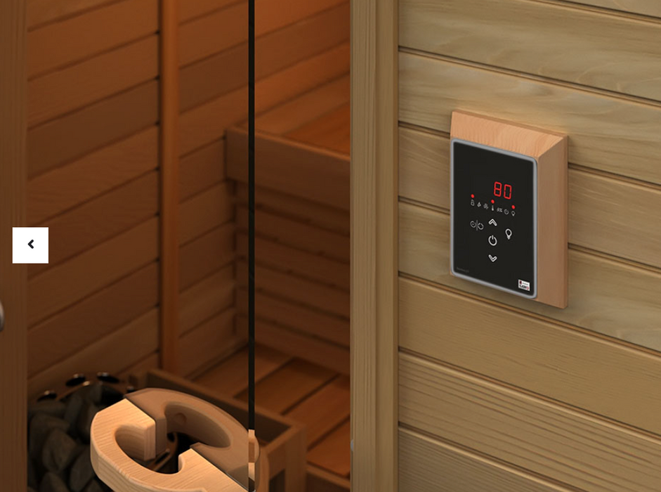 Sauna stove CUBOS + Wall Control panel