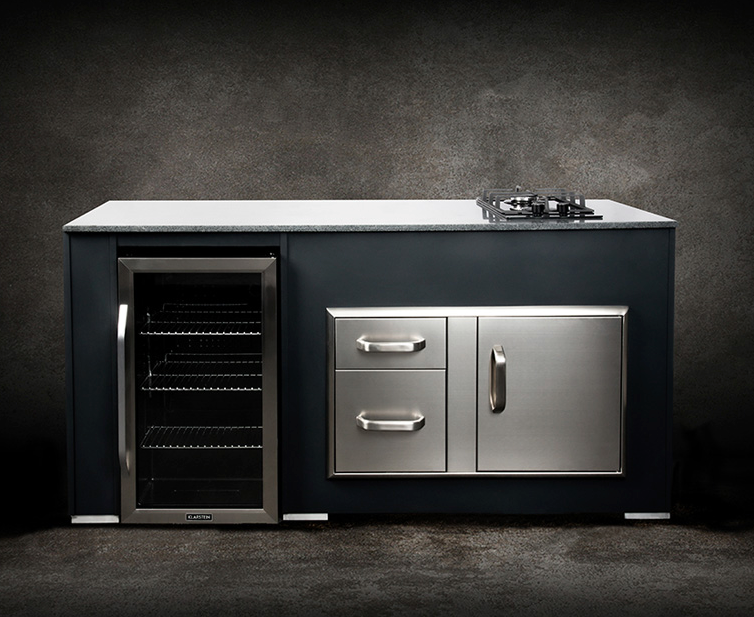 Grillandia Outdoor Kitchen Refrigerator & Gas hob Unit and Weather Cover -1.8M