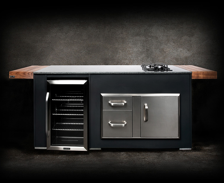 Grillandia Outdoor Kitchen Refrigerator & Gas hob Unit and Weather Cover -1.8M