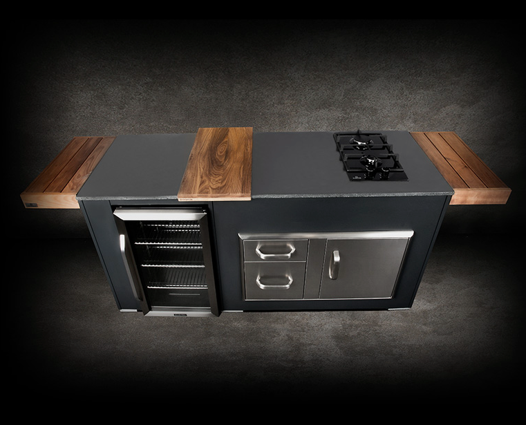 Grillandia Outdoor Kitchen Refrigerator & Gas hob Unit and Weather Cover -1.8M