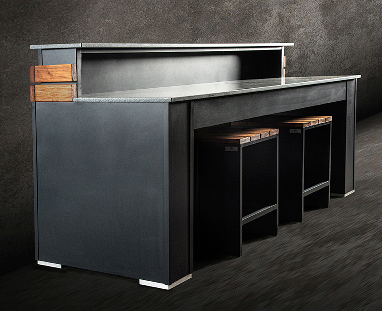 Grillandia Outdoor Bar with Stools and Weather Cover - 2M