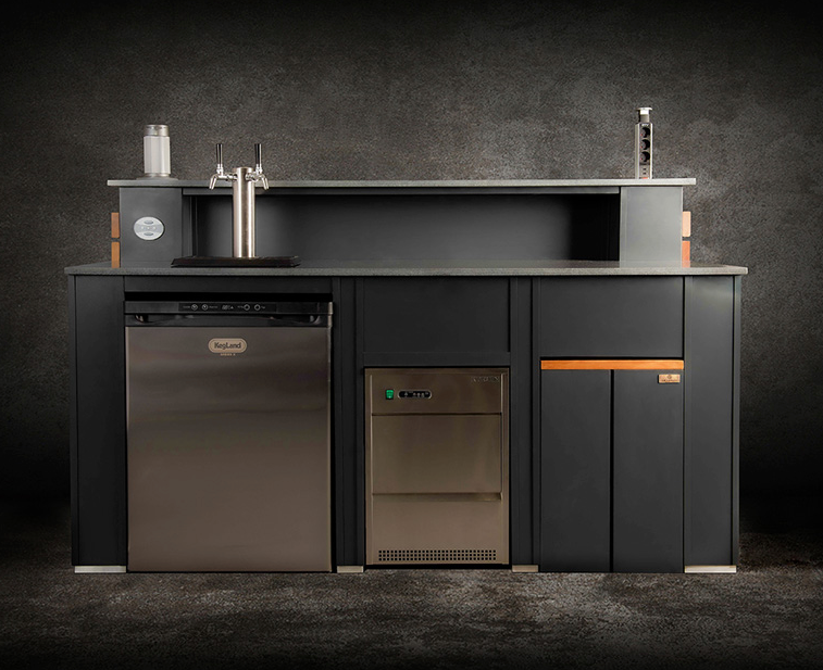 Grillandia Outdoor Bar Entertainment, kegerator, Ice maker and Weather Cover - 2M