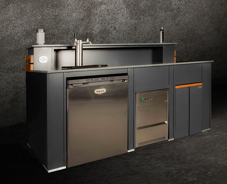 Grillandia Outdoor Bar Entertainment, kegerator, Ice maker and Weather Cover - 2M