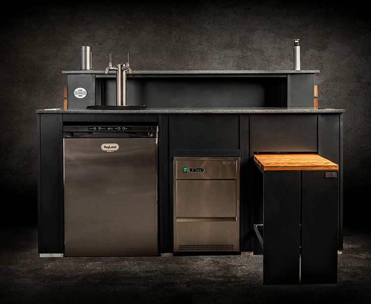 Grillandia Outdoor Bar Entertainment, kegerator, Ice maker and Weather Cover - 2M