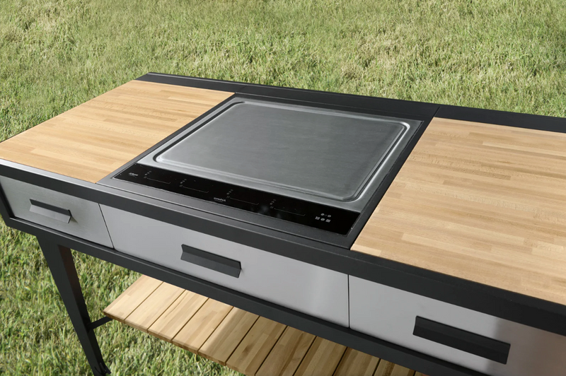 Airforce E-Cook BBQ Luxury Outdoor Cooking with a 58cm Teppanyaki Induction Hob 1.5M