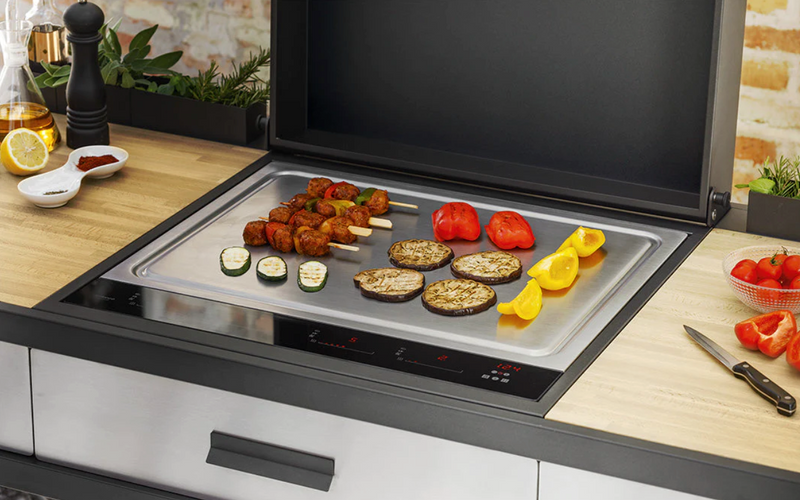 Airforce E-Cook BBQ Luxury Outdoor Cooking With a 58cm Teppanyaki Induction Hob 1.1M