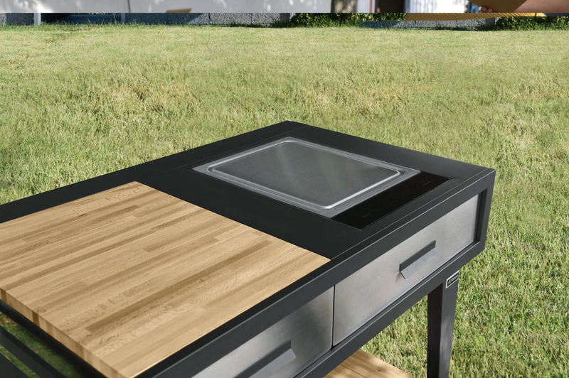 Airforce E-Cook BBQ Luxury Outdoor Cooking With a 38cm Teppanyaki Induction Hob 1.1M