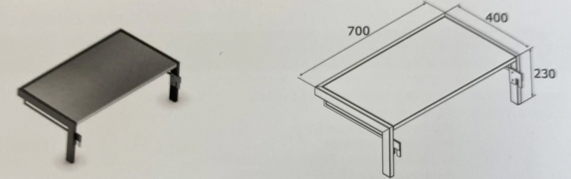 Airforce E-Cook 40cm BBQ Side Extension for All E-Cook BBQ's