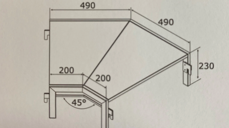 Airforce E-Cook BBQ 45 Degree Joint Kit With Leg- KEG001