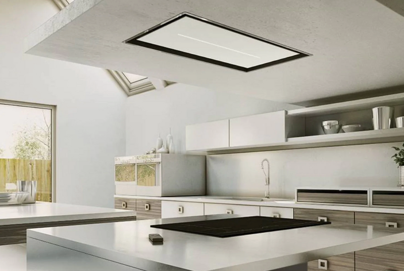 Airforce Sinergia 100cm Premium Ceiling Cooker Hood - Stainless Steel and Glass