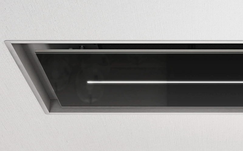 Airforce Sinergia 100cm Stainless Steel & Black Glass Ceiling Hood