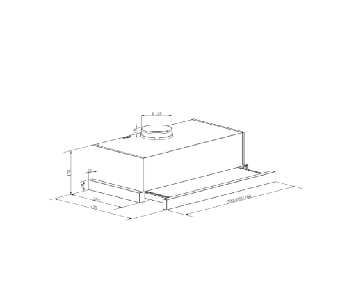 Candy CBT625/2X/1 60cm Built-in Telescopic Cooker Hood in Stainless Steel