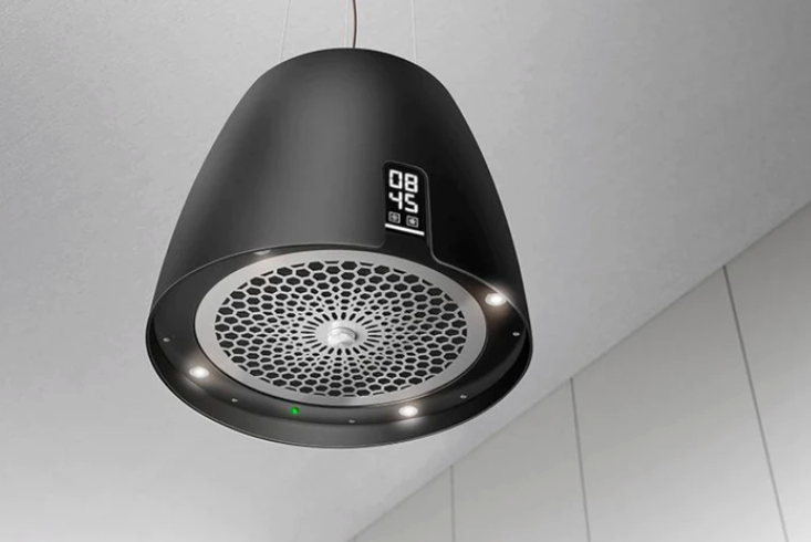 Airforce Ballerina 47.5cm Island Lamp Cooker Hood with Integra System - Black