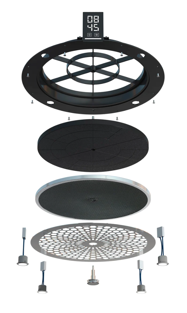 Airforce Ballerina 47.5cm Island Lamp Cooker Hood with Integra System - White