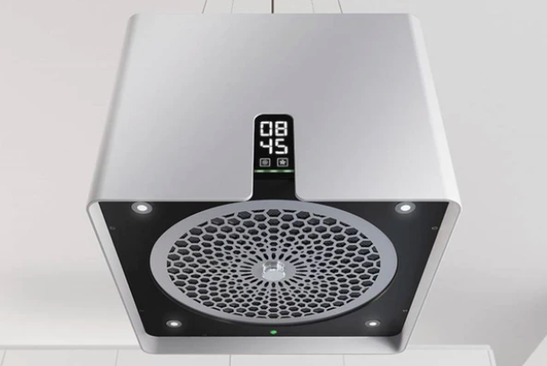 Airforce Square 45cm Remote Island Cooker Hood with Integra System - White