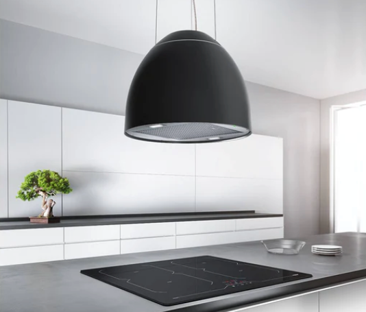Airforce New Moon 45cm Island Cooker Hood with Integra System - Black