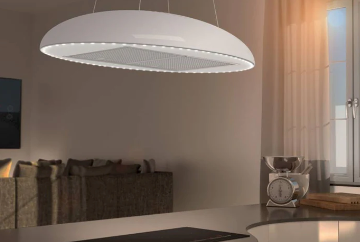 Airforce Eclipse 90cm Island Lamp Hood with Integra System - Pearl White