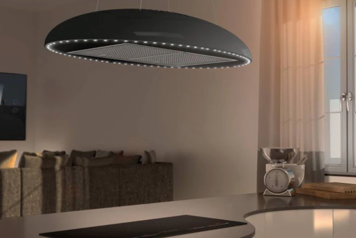 Airforce Eclipse 90cm Island Lamp Hood with Integra System - Black