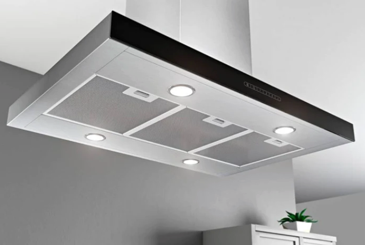 Airforce F206 90cm Island Cooker Hood with Integra System - Black