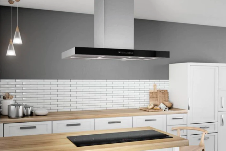 Airforce F206 90cm Island Cooker Hood with Integra System - Black