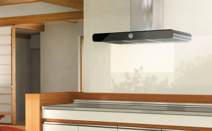 Airforce F121 Slim 90cm Island Cooker Hood - Stainless Steel & Black